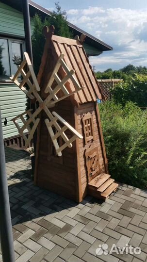 Мельница декоративная, лопасти крутятся