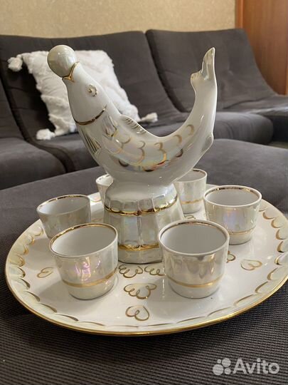 Хфз. Хайта. Рыба с жемчужиной. Сервиз штоф+рюмки