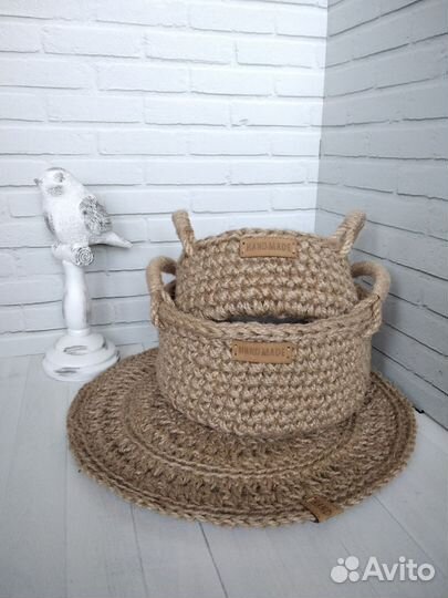 Джутовая корзина