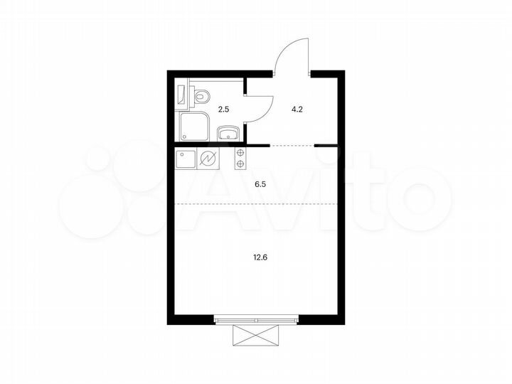 Квартира-студия, 25,8 м², 11/14 эт.