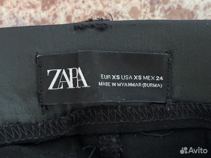 Кожаные леггинсы zara