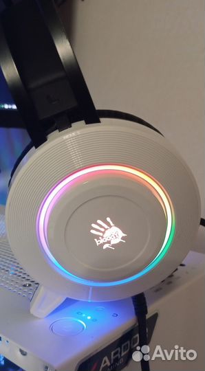 Проводные наушники A4Tech Bloody G521 белые RGB