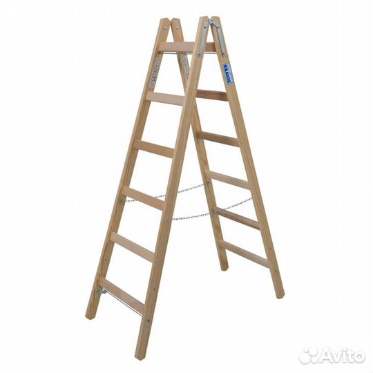 Стремянка деревянная 6 ступеней 1 м Krause