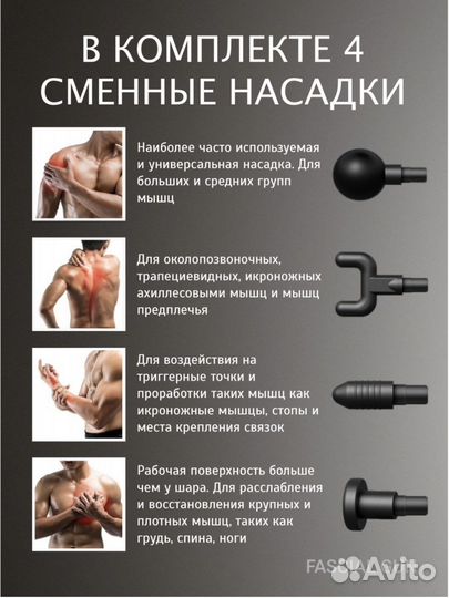 Перкуссионный массажер Fascial GUN