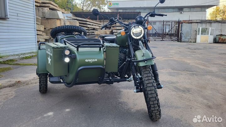 Мотоцикл с коляской groza defender 500 с птс