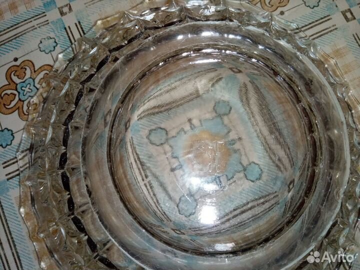 Хрустальная ваза для фруктов СССР