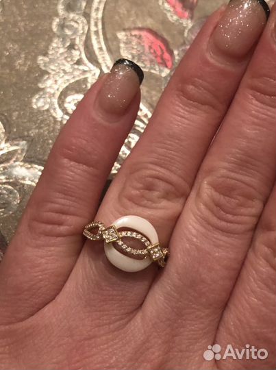 Серебряное кольцо с керамикой