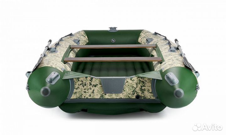 Лодка mishimo rapid 380 PRO, пиксель зеленый