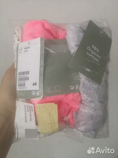 Комплект базовых платьев для девочки hm 98-104