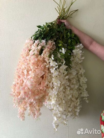Искусственные цветы глицинии