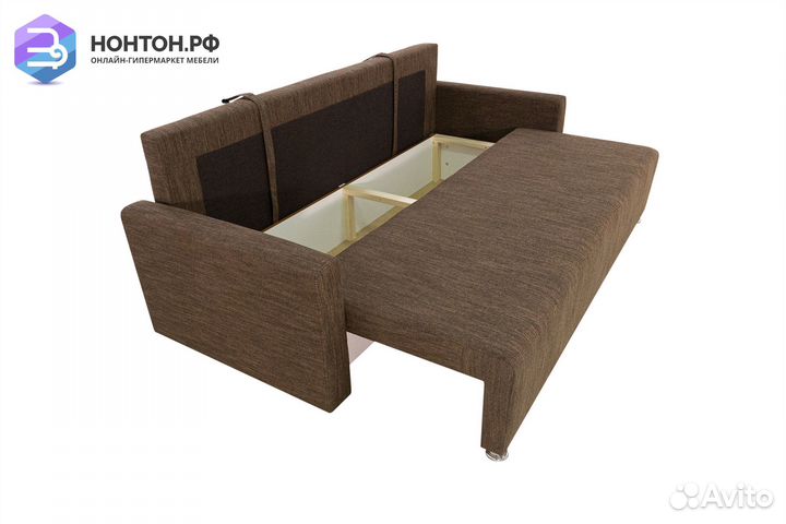 Диван еврокнижка Олимп коричневый