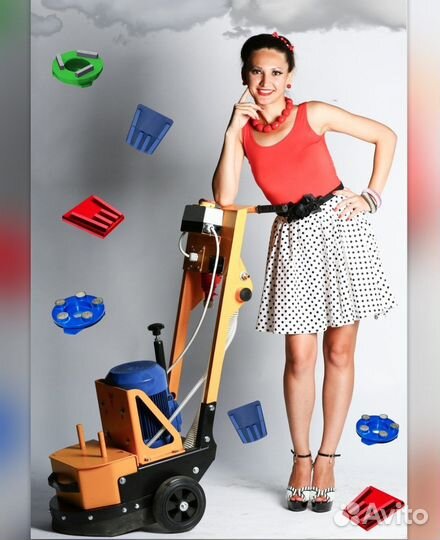 Мозаичная машина для шлифовки бетона 300мм на 380В