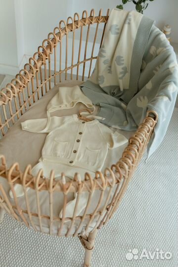 Плед с принтом Птицы Loomknits