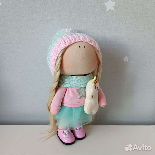 Кукла тильда Единорог