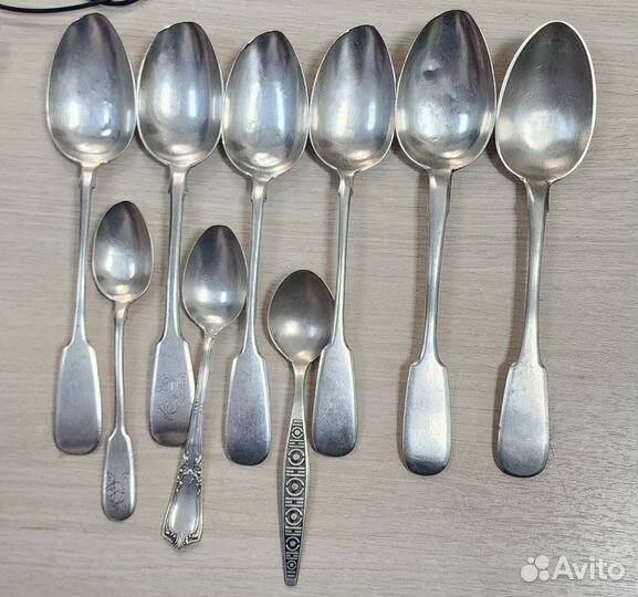 Серебряные ложки 84 пробы 19 век