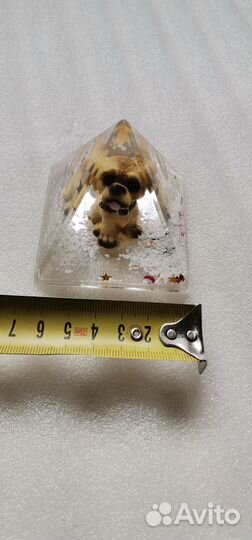 Шар со снегом собака колба. Подарок