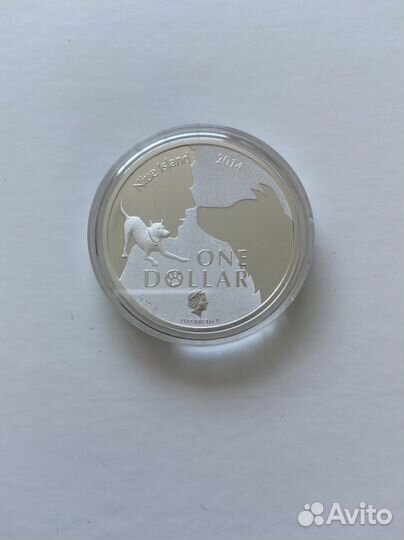 1 доллар йоркширский терьер серебро 925