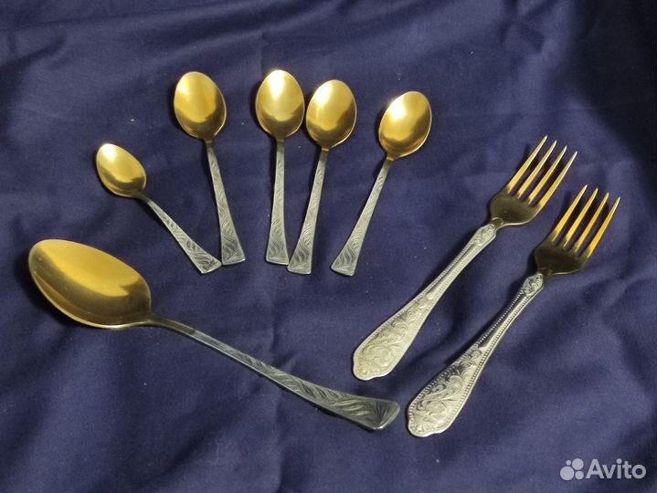 Столовые приборы поштучно с нитридтитановым покрыт