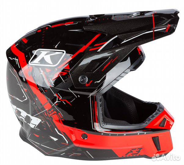 Шлем Klim / F3 Helmet MD Recoil High Risk Red