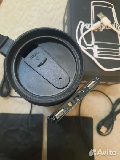 Набор: 2 USB-грелки + термокружка + power bank