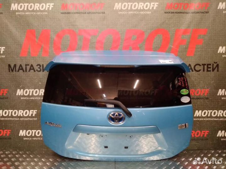 Дверь пятая Тойота Аква NHP10 темная спойлер А319