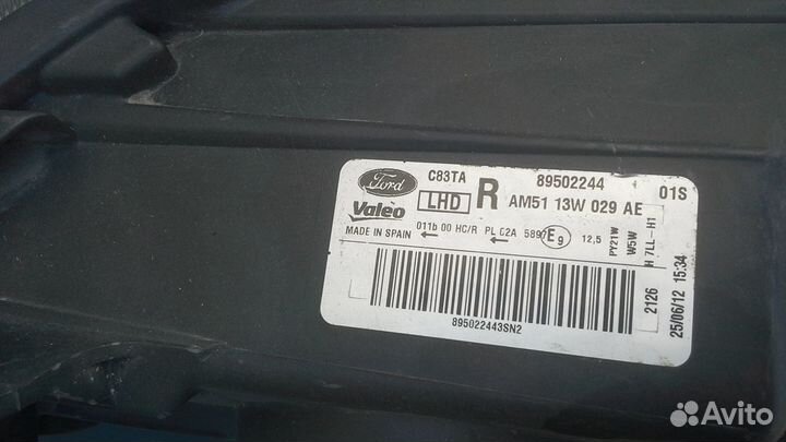 Фара правая Ford Grand C Max 2012