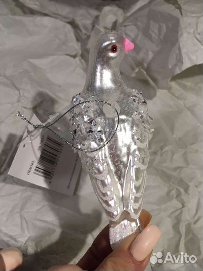 Голубь стекло игрушка новая