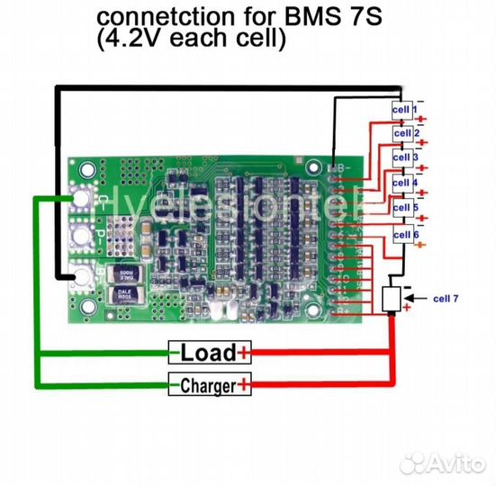 Модуль BMS 6S, 7S, 10S, 13S 15/20/30A, контроллеры
