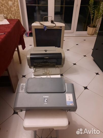 2 струйных принтера + монитор