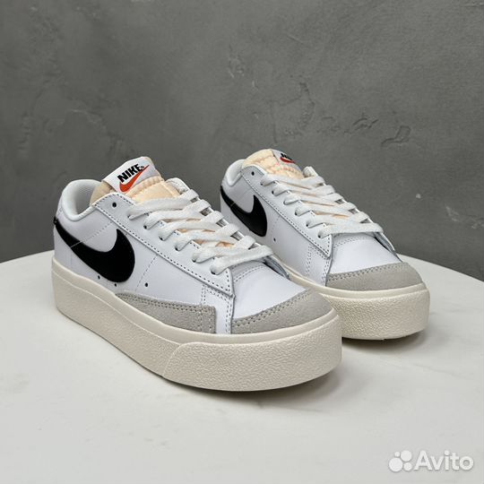 Кеды Nike Blazer Low Platform White Black