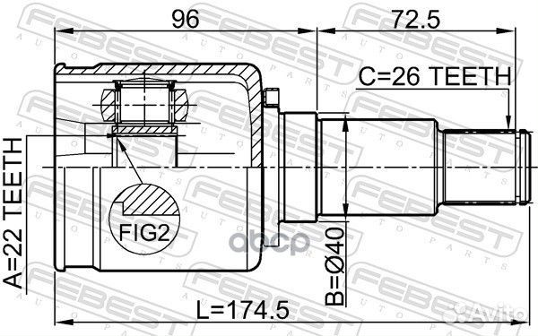 Шрус внутренний перед прав suzuki grand VIT
