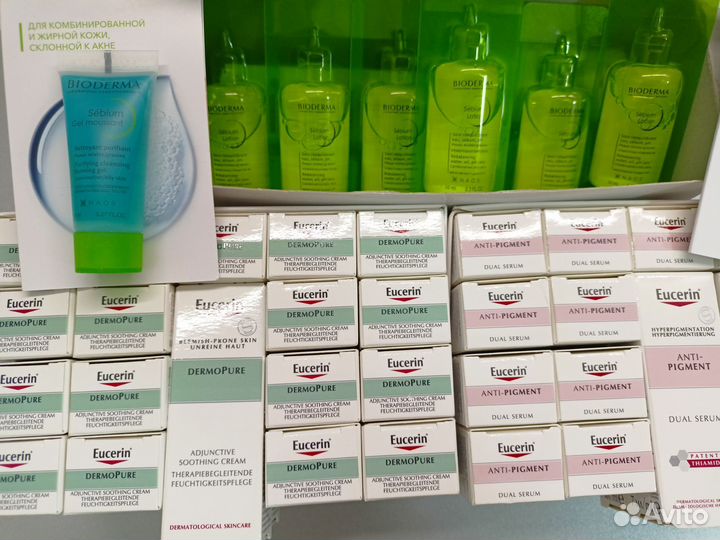 Пробники Bioderma, Eucerin, shiseido
