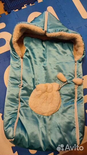 Зимний конверт в коляску на овчине