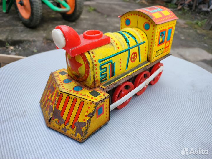 Паровоз жестяной СССР, игрушка