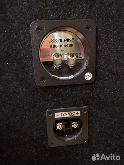 Сабвуфер Alpine SBG-1044BR + моноблок Kicx