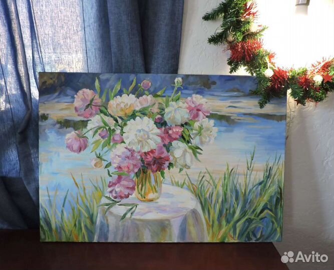 Картина маслом на холсте цветы