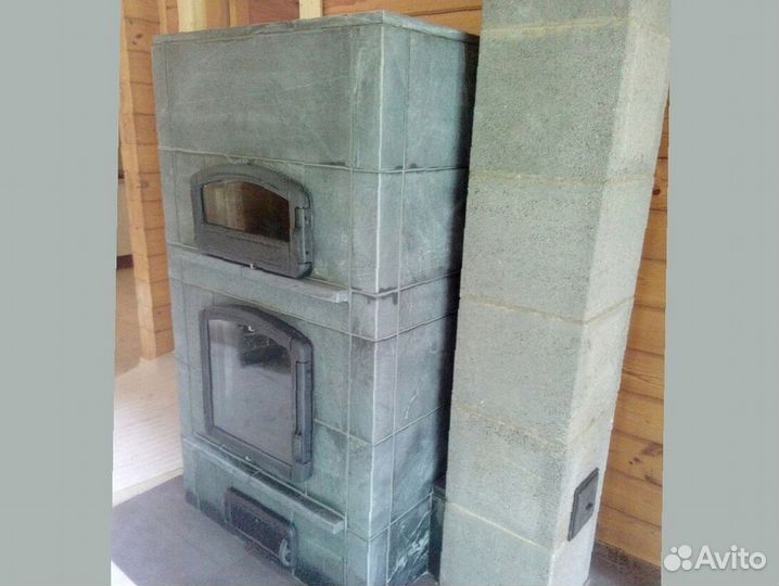 Печь камин теплонакопительная