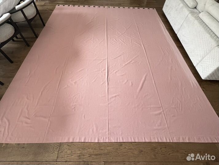 Шторы пыльная роза (пудра) 2 шт