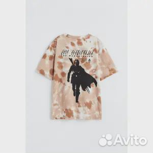 Футболка с принтом H&M, натуральный белый/мандалор