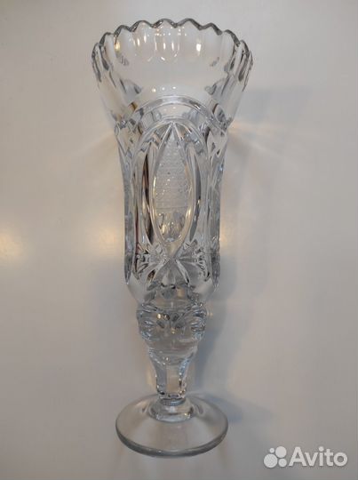 Хрустальная ваза кубок для цветов СССР