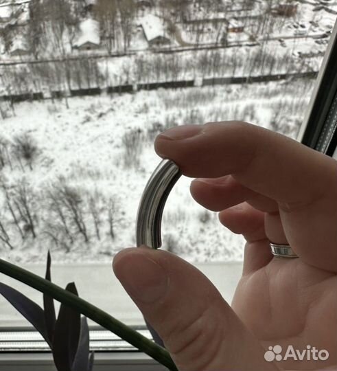 Кафф серебро