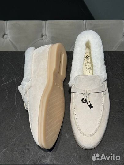 Лоферы Loro piana с мехом