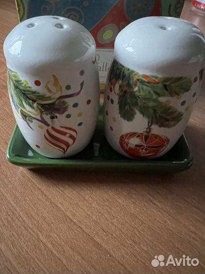Набор керамический соль, перец на подставке