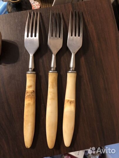 Вилки старинные с костяной ручкой