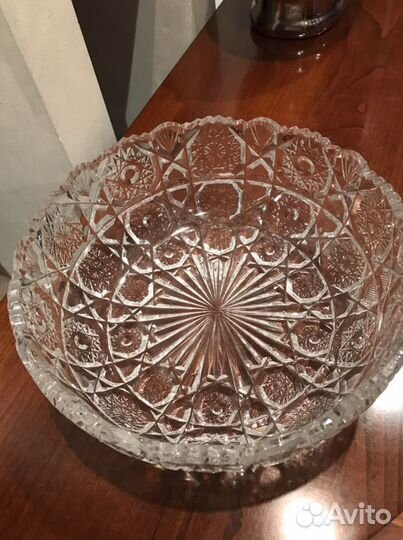 Хрустальная ваза- фруктовница СССР