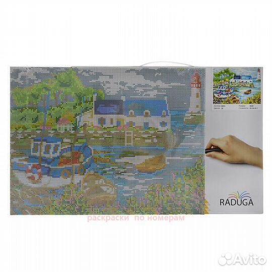 Алмазная мозаика 40x50 Изображение совы на фоне лу