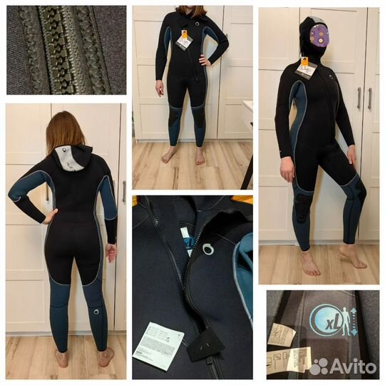 Гидрокостюм для дайвинга неопреновый scd 100 новый