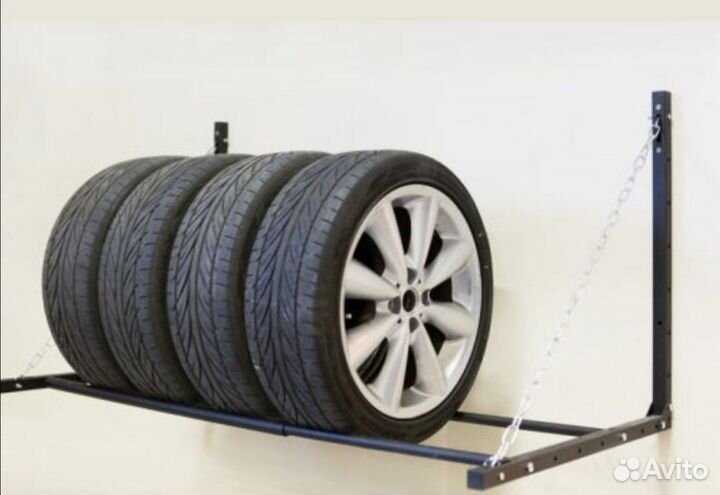 Полка кронштейн, стеллаж для хранения колёс и шин
