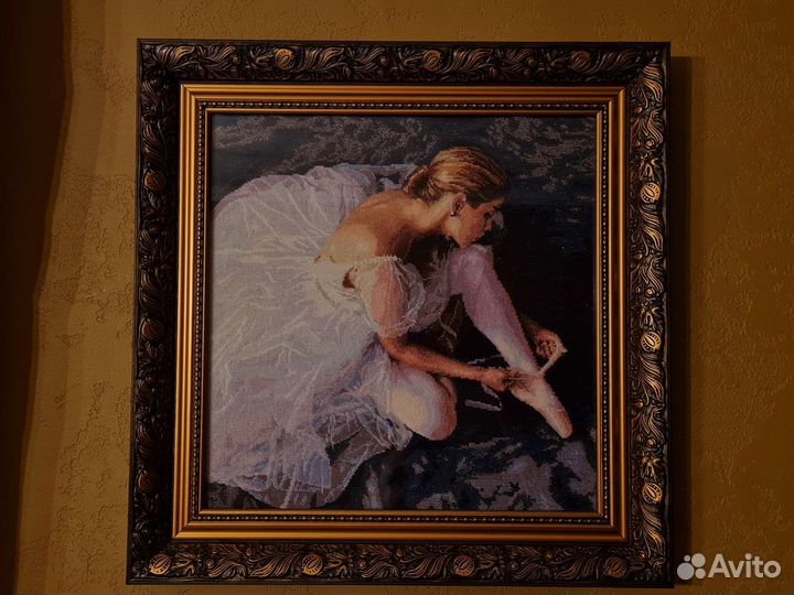 Картина ручной работы техника счетный крест