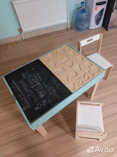 Детский столик и стульчик деревянный